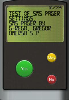SMS pager in action